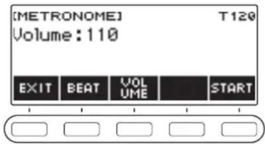 CASIO LKS450 - Appuyez sur VOLUME des 5 boutons. - 1