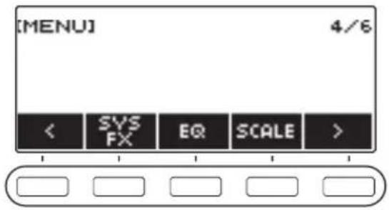 CASIO LKS450 - Utilisez < et > pour sélectionner le menu à 5 boutons qui comprend EQ. - 1