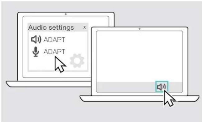 SENNHEISER ADAPT 361 - Changement des parametes audio du micro-casque - Microsoft Windows - 1