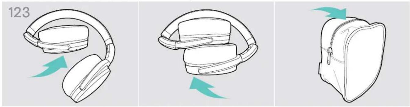 SENNHEISER ADAPT 361 - Stockage et transport du micro-casque - 1
