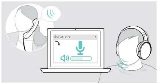 SENNHEISER ADAPT 361 - Réglage du volume du microphone du micro-casque pour les softphones - 1