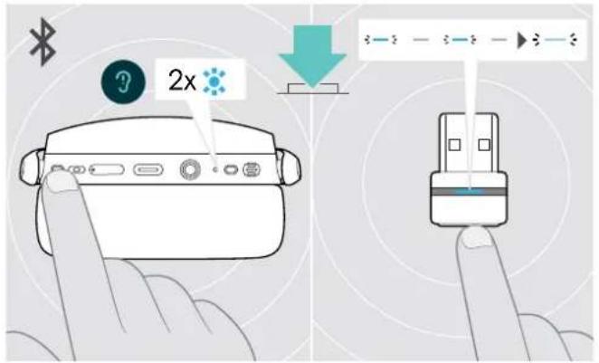 SENNHEISER ADAPT 361 - Reconnexion / déconnexion du Bluetooth - 1
