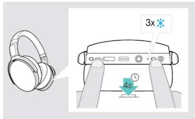 SENNHEISER ADAPT 361 - Effacement de la liste d'appairage du casque (Reset) - 2