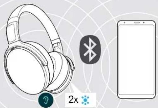 SENNHEISER ADAPT 361 - Appairer le micro-casque à un apparéil mobile via Bluetooth - 5