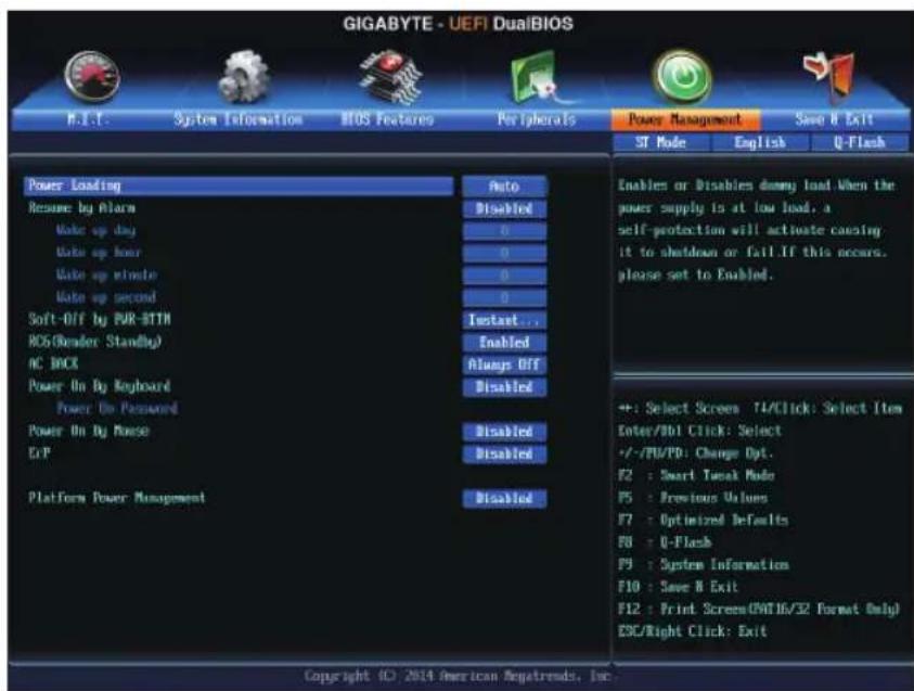 GIGABYTE GAZ97HD3P - 2-6 Power Management (省电功能设定) - 1