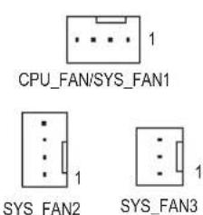 GIGABYTE GAZ97HD3P - 3/4)CPU_FAN/SYS_FAN1/SYS_FAN2/SYS_FAN3(散热风扇电源插座) - 1