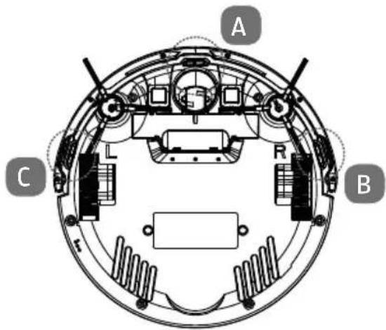 MEDION MD 18503 - Capteurs de l'aspirateur robot - 1
