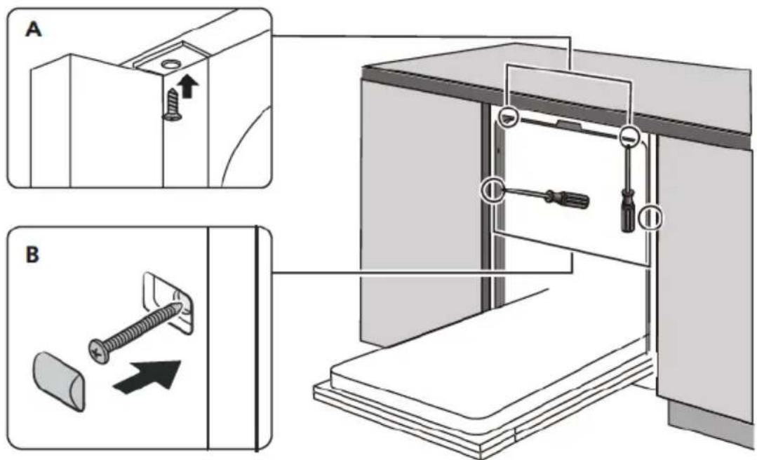 BRANDT DWF128DW - Étape 4. Étapes d'installation du lave-vaisselle - 2