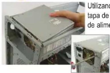 GIGABYTE GA8I915P DuoA - Preparación de la caja e instalación de la fuente de alimentación - 1