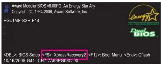 GIGABYTE GAEG41MFS2H - Xpress Recovery2 ハウセス - 2