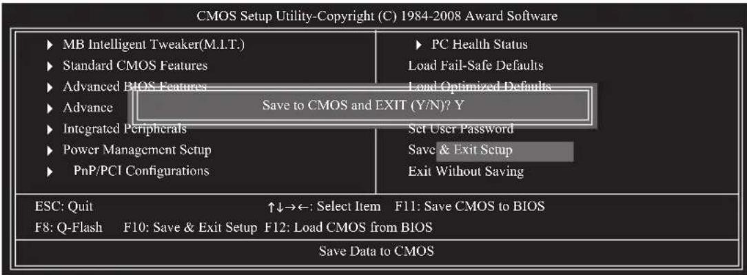 GIGABYTE GAEG41MFS2H - 2-14 Save & Exit Setup - 1