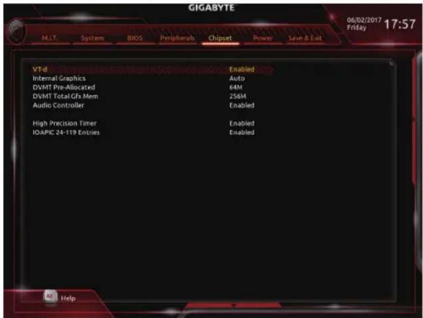 GIGABYTE GAH110D3A - 2-6 Chipset (芯片组设定) - 1
