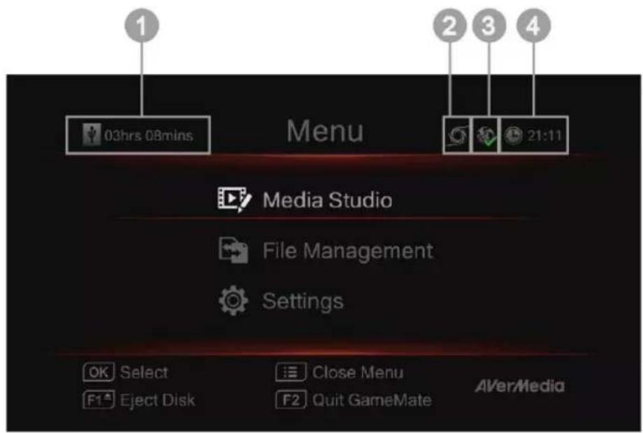 AVERMEDIA Live Streamer CAP 4K BU113 - Capútilo 5. Menu OSD - 1