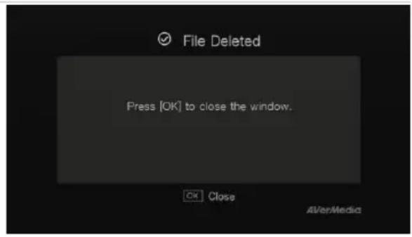 AVERMEDIA Live Streamer CAP 4K BU113 - Deleting Files - 1