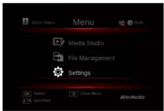 AVERMEDIA Live Streamer CAP 4K BU113 - Menu OSD - 1