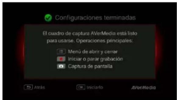 AVERMEDIA Live Streamer CAP 4K BU113 - Finalización del asistente de instalación - 1