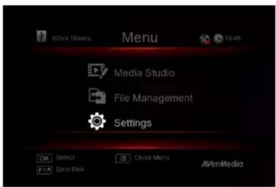 AVERMEDIA Live Streamer CAP 4K BU113 - Menu OSD - 1