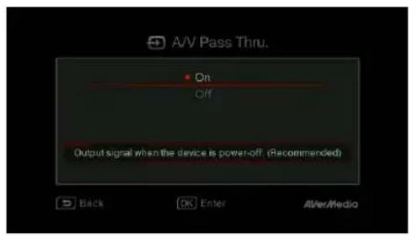 AVERMEDIA Live Streamer CAP 4K BU113 - OSD Menu - 1