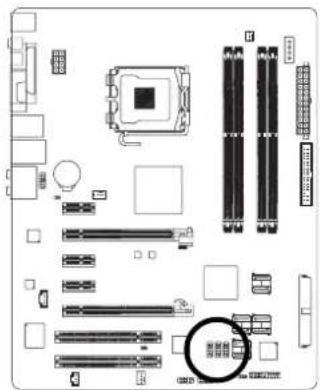 GIGABYTE GA965PDS4 - 17) F\_USB1 / F\_USB2 / F\_USB3 (フロント USBコネクタ) - 1