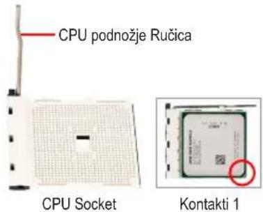 GIGABYTE GA945GZMTS2DB - Ugradnja AMD procesora (preskocite ovaj korak ako je procesor ugraden na maticnoj ploci) - 1