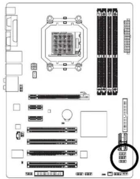 GIGABYTE GAM61PS3 - 13)F_USB1/F_USB2/F_USB3（前端通用串列埠插座 - 1