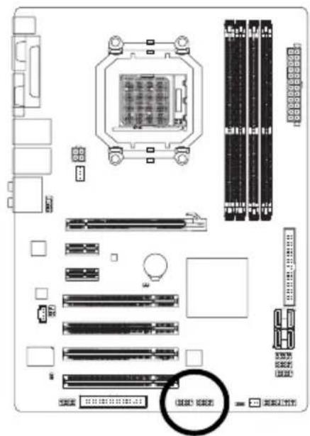 GIGABYTE GAM61PS3 - 14)F1_1394/F2_1394(IEEE 1394插座 - 1