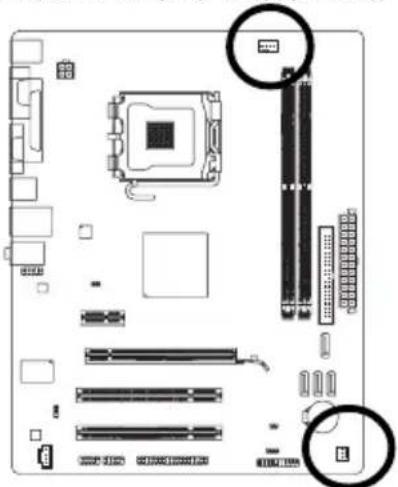 GIGABYTE GA73VMS2 - 3/4) CPU_FAN/SYS_FAN（散热风扇電源插座 - 1