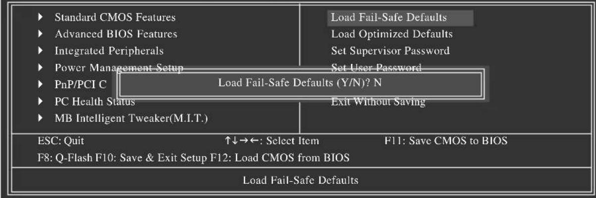 GIGABYTE GAG31S3L - 2-10 Load Fail-Safe Defaults ( ) 載入最安全預設值 - 1