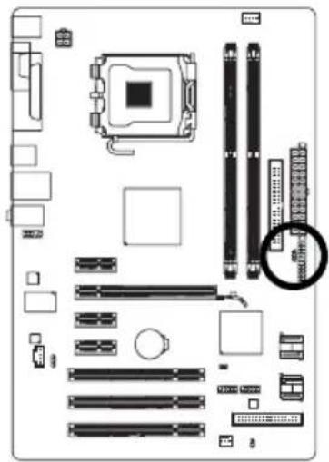 GIGABYTE GAP31S3G - 8) PWR\_LED ( ) 系統電源指示燈插座 - 1