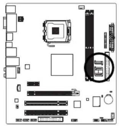 GIGABYTE GA73PVMS2H - 7) SATA10 / 1 / 2 (SATA 3Gb/s) 插座 - 1