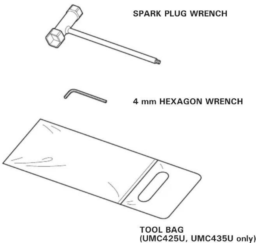 SPARK PLUG WRENCH 4 mm HEXAGON WRENCH TOOL BAG (UMC425U, UMC435U only)