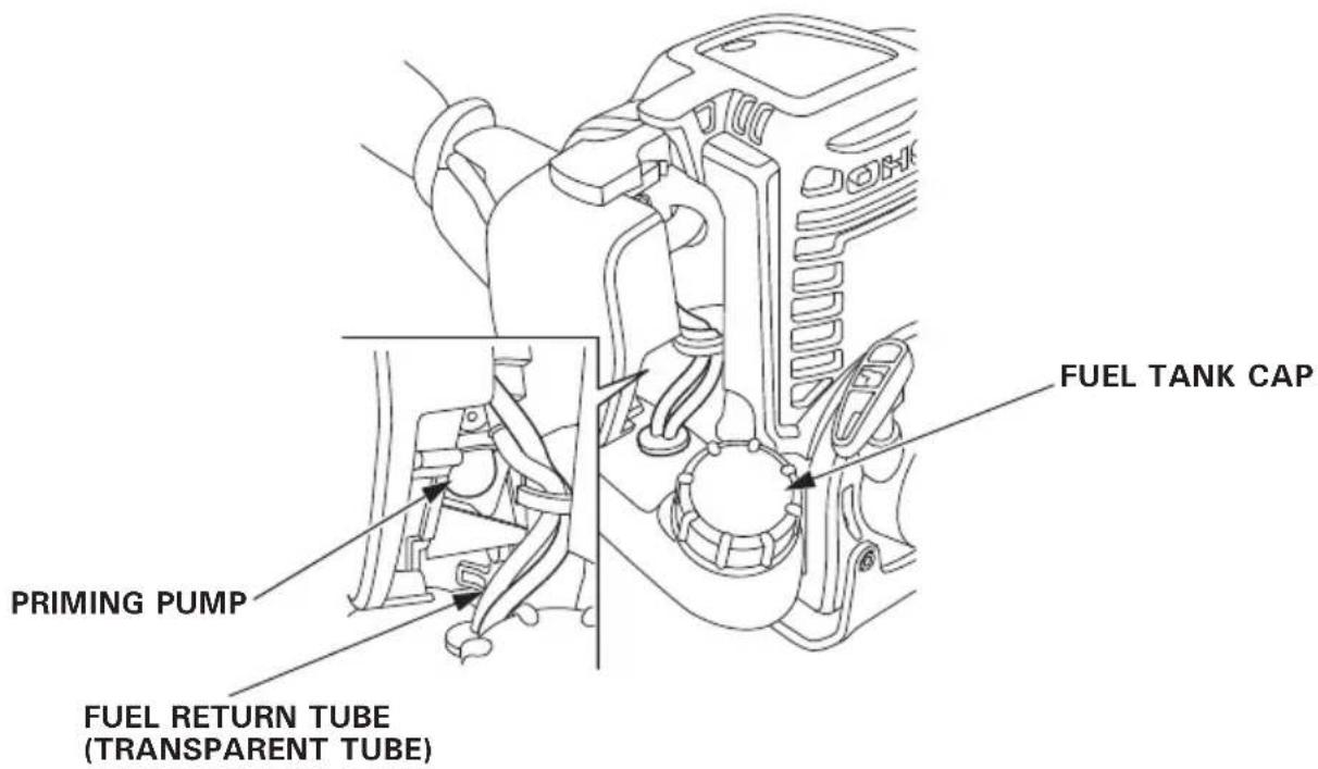 FUEL TANK CAP PRIMING PUMP FUEL RETURN TUBE (TRANSPARENT TUBE)