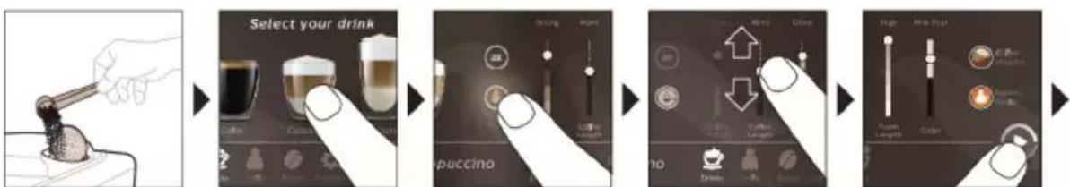 PHILIPS Saeco Xelsis Deluxe SM8785 - Алдын ала үнтақталған кофені қайнату - 1