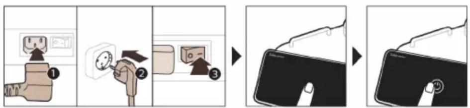 PHILIPS Saeco Xelsis Suprema SM8885 - Sådan tænder du maskinen, hvis du har en Xelsis SUPREMA (kun SM8885, SM8889) - 1