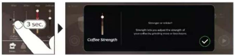 PHILIPS Saeco Xelsis Deluxe SM8780 - Поддръжка на параметрите на напитките - 1