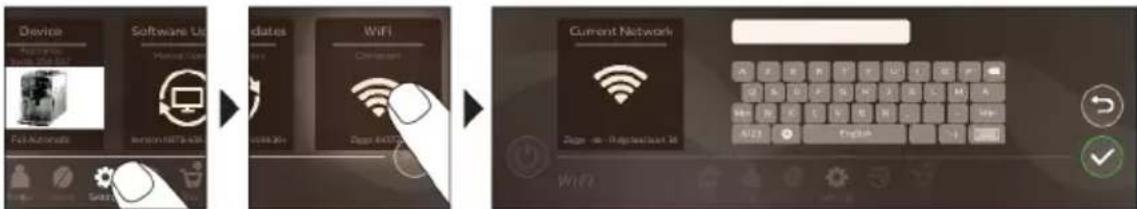 PHILIPS Saeco Xelsis Suprema SM8889 - Prisijungimas prie „Wi-Fi“ - 1