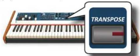 Dexibell Combo J7 - Appuyer sur la touche [TRANSPOSE]. - 1