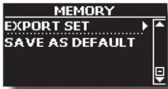 Dexibell Combo J7 - Exporter un groupe Memory dans la mémoire USB. - 1