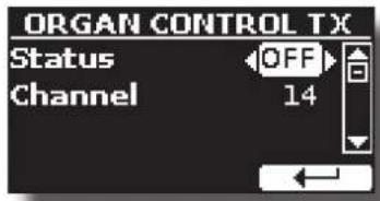 Dexibell Combo J7 - Si on selectionne la partie « Organ Control», la page suivante est affichee : - 1