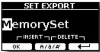 Dexibell Combo J7 - Appuyer sur la touche de fonction « EXPORT » pour confirmer la seLECTION. - 1