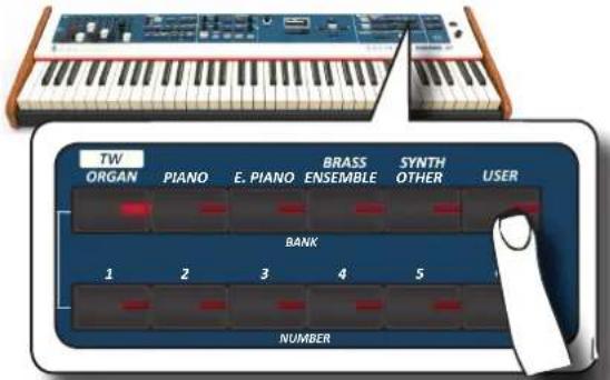 Dexibell Combo J7 - Selectionner le son d'orchestre « USER » - 2