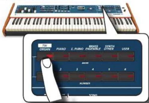 Dexibell Combo J7 - Sélectionne Sons d'orgue pré-configures - 2