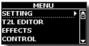 Dexibell Combo J7 - Appuyer sur la touche [MENU]. - 1