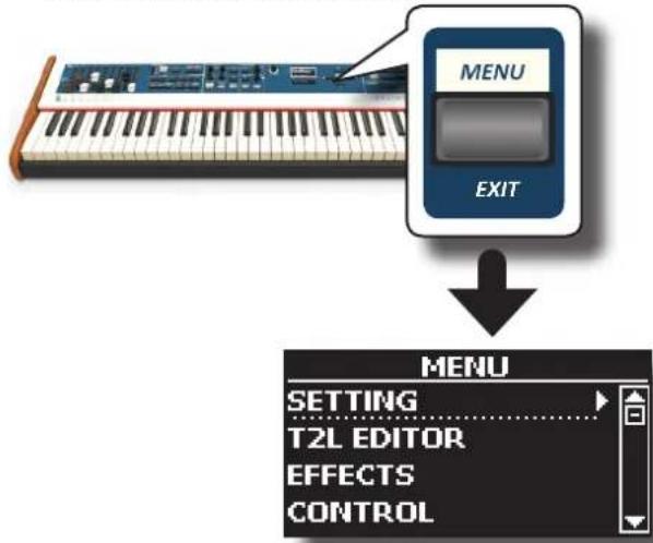 Dexibell Combo J7 - Déplacement du curseur et configuration des valeurs des paramètres - 1