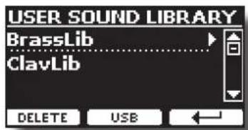 Dexibell Combo J7 - Suppression d'une bibliothèque de sons USER (USER Sound library) - 1