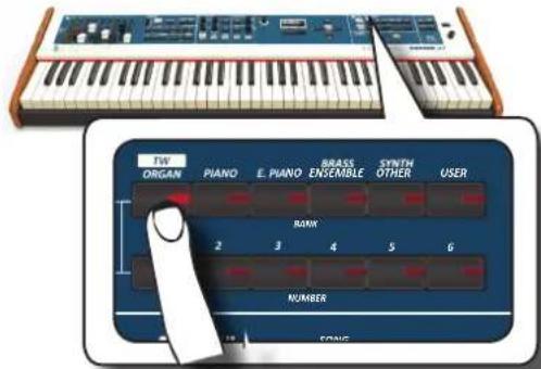 Dexibell Combo J7 - Selectionner lessons d'orgue «USER» - 3