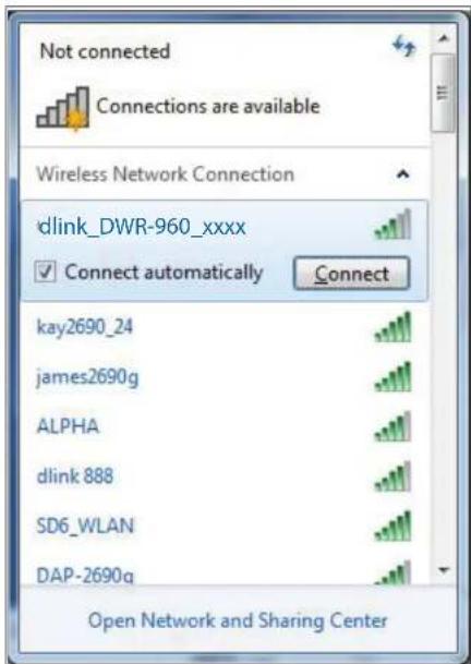 D-LINK DWR960 - Connexion à un réseau sans fil Sous Windows 10 - 10