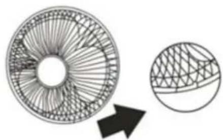 Wëasy WIND160 - Montaggio del ventilatore verticale (per base incrociata) - 6