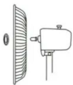 Wëasy WIND160 - Montaggio del ventilatore verticale (per base incrociata) - 3
