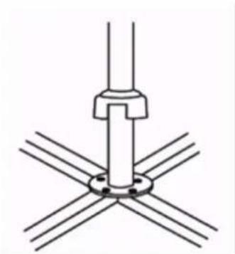 Wëasy WIND162 - Montaggio del ventilatore verticale (per base incrociata) - 2